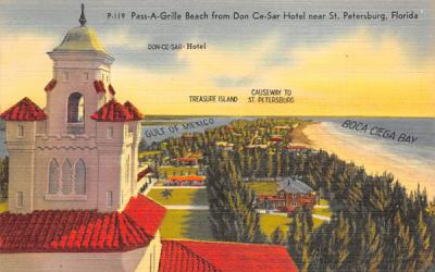 Pass-A-Grille Beach from Don Ce-Sar Hotel St Petersburg, Florida Postcard