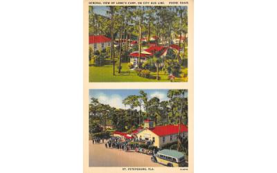 General View of Lowe's Camp, On City Bus Line St Petersburg, Florida Postcard