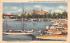 Yacht Basin Showing Soreno Hotela nd Yacht Club St Petersburg, Florida Postcard