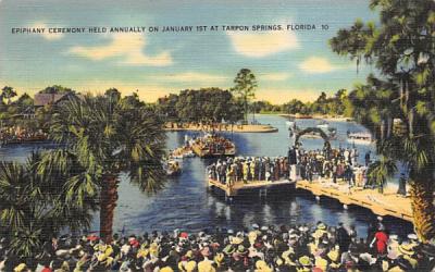 Epiphany Ceremony Held Annually on January 1s Tarpon Springs, Florida Postcard