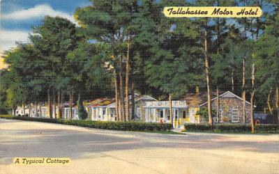 Tallahassee Motor Hotel Florida Postcard