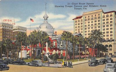 Tampa Terrace and Hillsboro Hotels Florida Postcard
