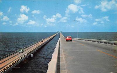 The Gandy Double-Span Bridges Between Tampa and St Petersburg Florida Postcard