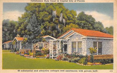 Tallahassee Auto Court Florida Postcard