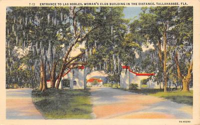 Woman's Club Building in the Distance Tallahassee, Florida Postcard