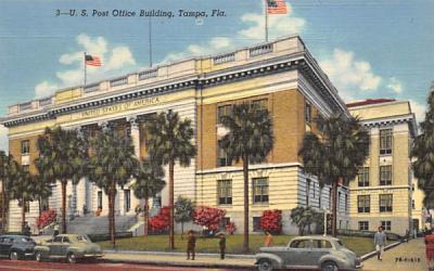 U. S. Post Office Building Tampa, Florida Postcard