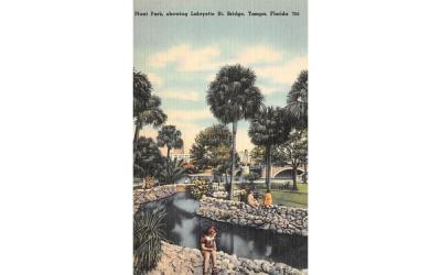 Plant Park, showing Lafayette St. Bridge Tampa, Florida Postcard