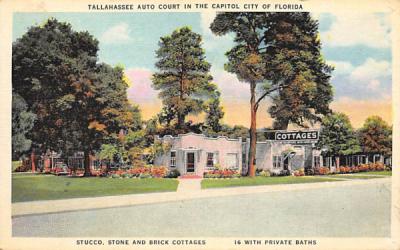 Tallahassee Auto Court in the Capitol City of Florida Postcard