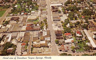 Aerial View of Downtown Tarpon Springs, FL, USA Florida Postcard