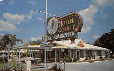 El Rancho Hotel Courts Tampa, Florida Postcard