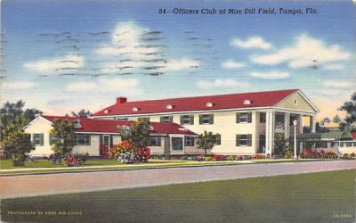 Officers Club at Mac Dill Field Tampa, Florida Postcard