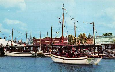 Sponge Fleet Docks on the Anclote River Tarpon Springs, Florida Postcard