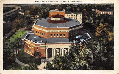 Municipal Auditorium Tampa, Florida Postcard