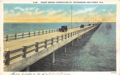 Gandy Bridge St. Petersburg and Tampa, FL, USA Florida Postcard