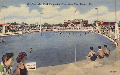 Cuscaden Park Swimming Pool, Ybor City Tampa, Florida Postcard