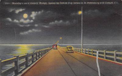 Gandy Bridge, Between Tampa & St. Petersburg Florida Postcard