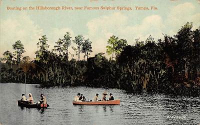 Boating on the Hillsborough River Tampa, Florida Postcard