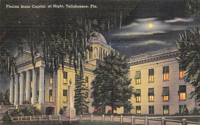 Florida State Capitol, at Night Postcard