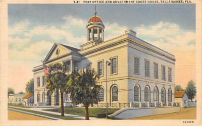 Post Office and Government Court House Tallahassee, Florida Postcard