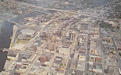 Airview of downtown Tampa, FL, USA Florida Postcard