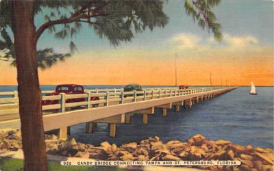 Gandy Bridge , Connect Tampa & St Petersburg Florida Postcard