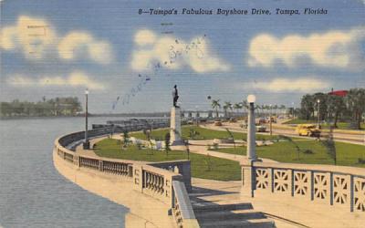 Tampa's Fabulous Bayshore Drive Florida Postcard