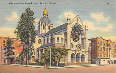 Church of the Sacred Heart Tampa, Florida Postcard