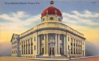 First Baptist Church Tampa, Florida Postcard