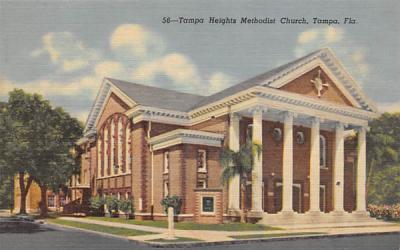 Tampa Heights Methodist Church Florida Postcard