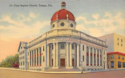 First Baptist Church Tampa, Florida Postcard