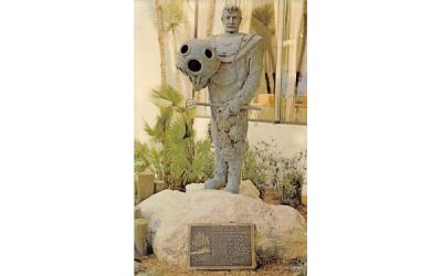 Sculpture of Greek Sponge Diver Tarpon Springs, Florida Postcard