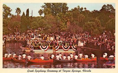Greek Ephiphany Ceremony Tarpon Springs, Florida Postcard