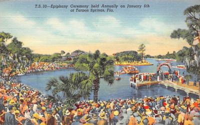 Epiphany Ceremony held Annually on January 6th Tarpon Springs, Florida Postcard