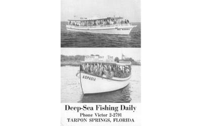 Deep -Sea Fishing Daily Tarpon Springs, Florida Postcard