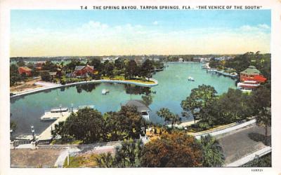 The Spring Bayou Tarpon Springs, Florida Postcard