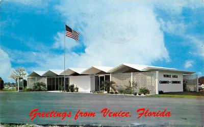 Chamber of Commerce Building Venice, Florida Postcard