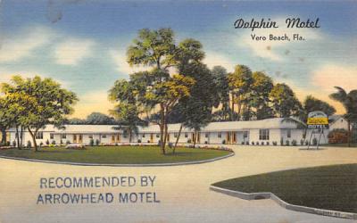 Dolphin Motel Vero Beach, Florida Postcard