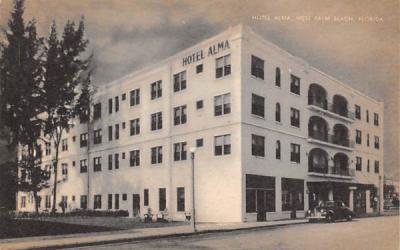 Hotel Alma West Palm Beach, Florida Postcard