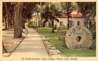 The Walk of Fame, Follins College Winter Park, Florida Postcard