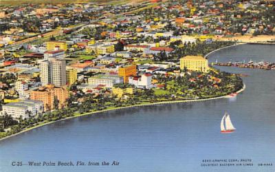 West Palm Beach, FL from the Air Florida Postcard