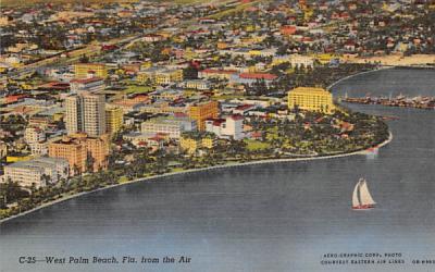 West Palm Beach, FL from the Air Florida Postcard