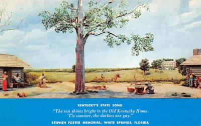 Kentucky's Sate Song White Springs, Florida Postcard