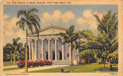 First Church of Christ, Scientiest West Palm Beach, Florida Postcard