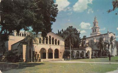 Rollins College Theatre with Knowles Memorial Chapel Winter Park, Florida Postcard