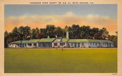 Suwanee River Court White Springs, Florida Postcard