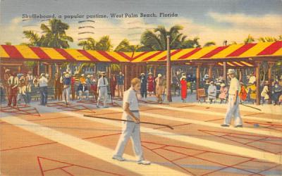 Shuffleboard West Palm Beach, Florida Postcard