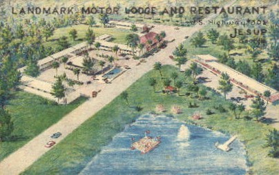 Landmark Motor Lodge and Restaurant in Jesup, Georgia Vintage