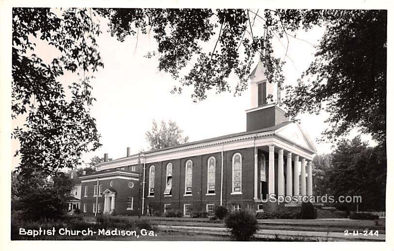 Baptist Church - Madison, Georgia GA Postcard