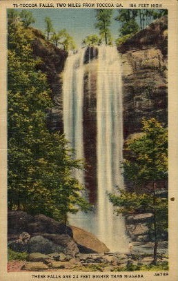 Toccoa Falls - Georgia GA Postcard Toccoa Falls - Georgia GA Postcard ...