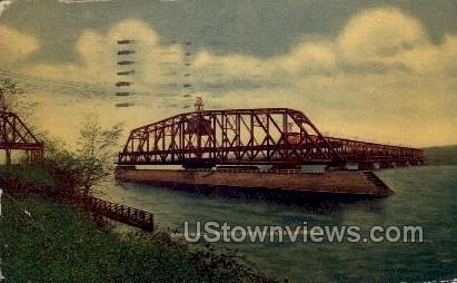 Government Bridge, Rock Island - Davenport, Iowa IA Postcard